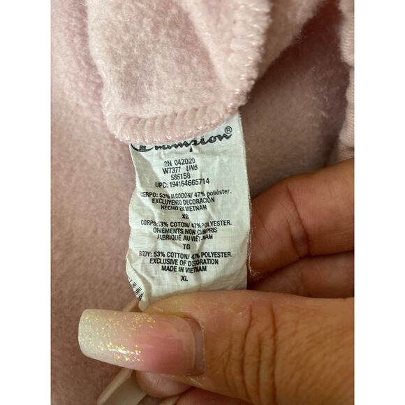 Champion Pink Crew Neck Crop Sweatshirt - Picture 6 of 10